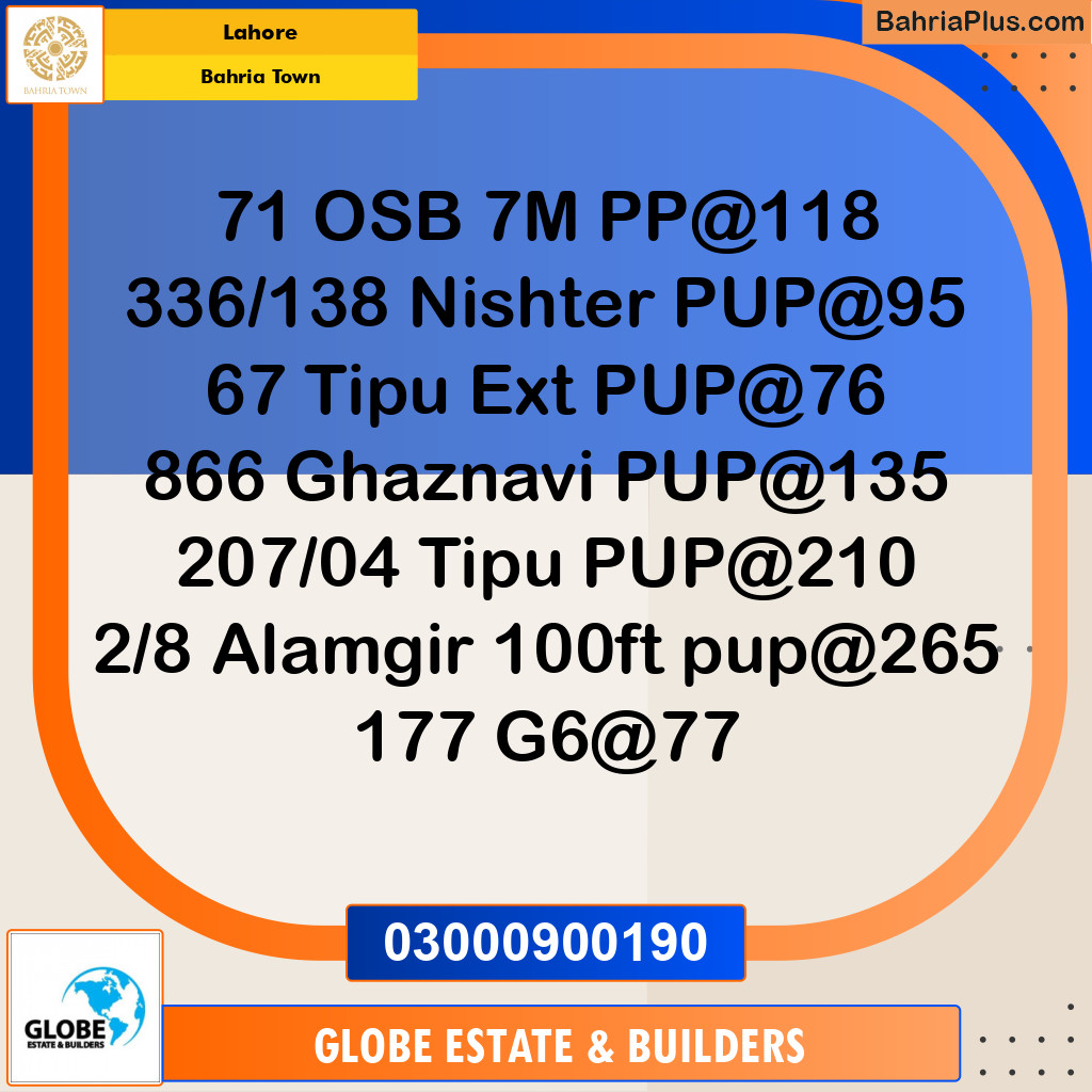 Residential Plot for Sale in Bahria Town, Lahore - (BP-280122)