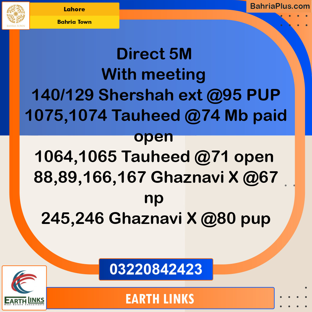 Residential Plot for Sale in Bahria Town, Lahore - (BP-280164)