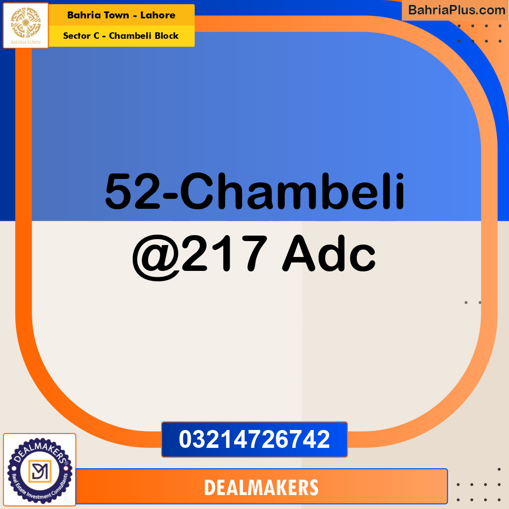 Residential Plot for Sale in Sector C - Chambeli Block -  Bahria Town, Lahore - (BP-280258)