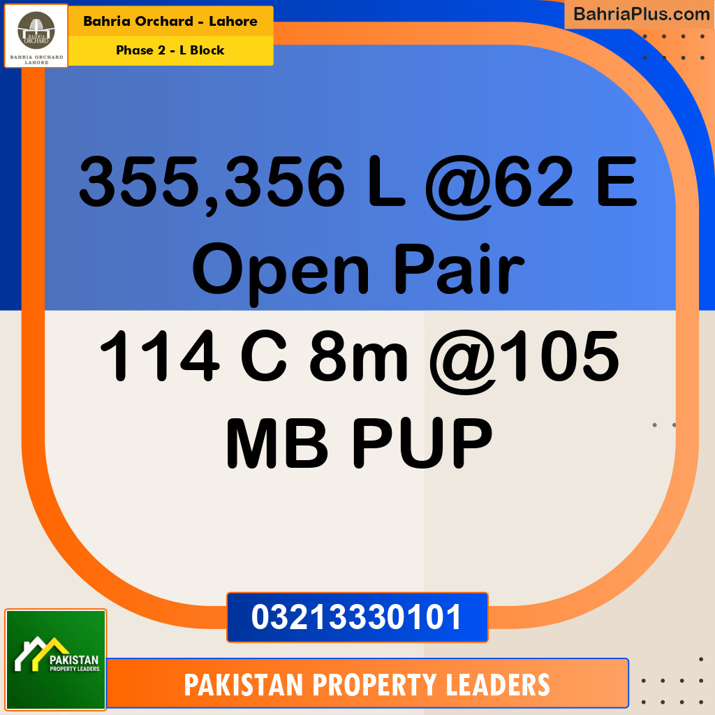5 Marla Residential Plot for Sale in Phase 2 - L Block -  Bahria Orchard, Lahore - (BP-280291)