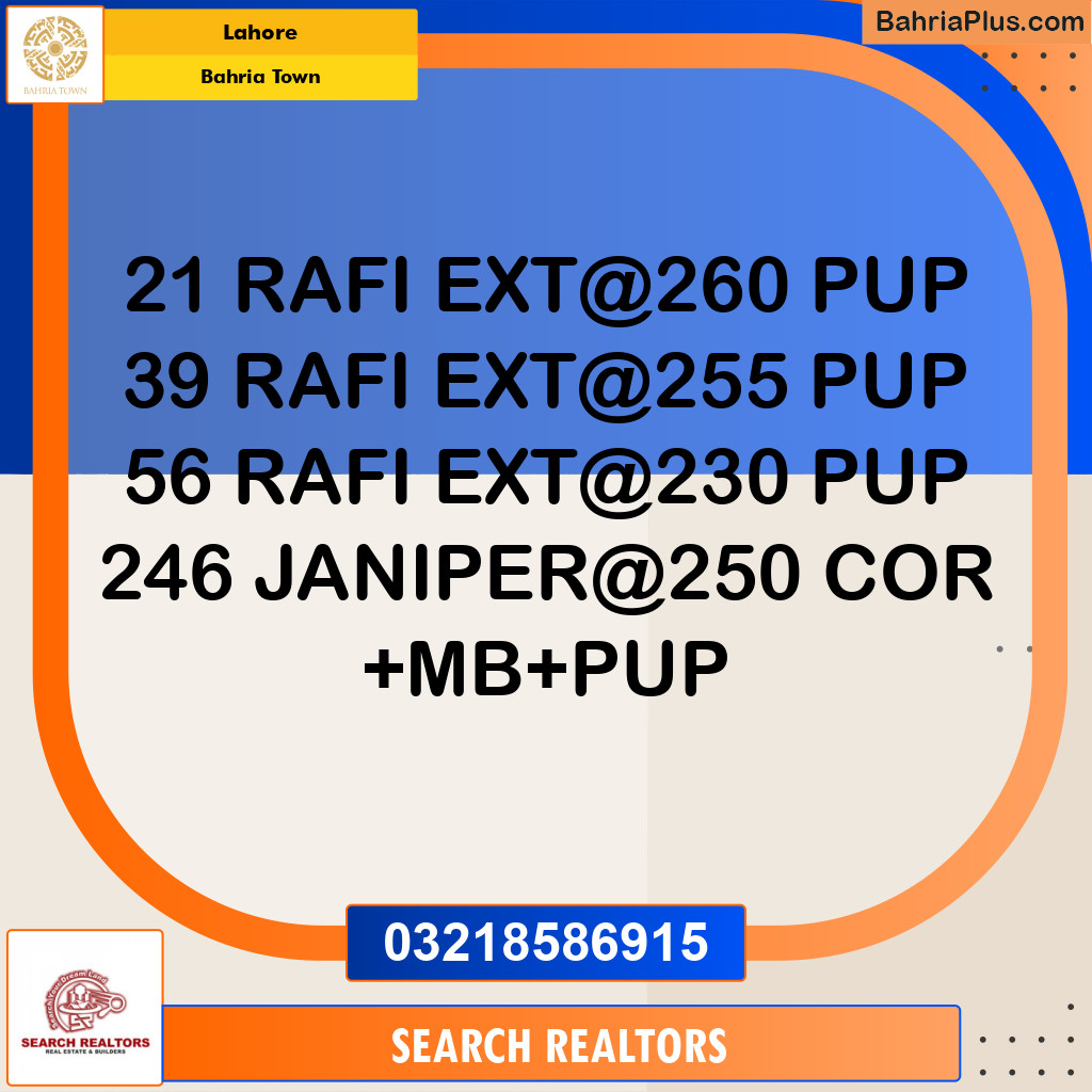 Residential Plot for Sale in Bahria Town, Lahore - (BP-280478)