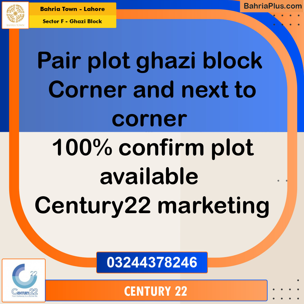 10 Marla Residential Plot for Sale in Sector F - Ghazi Block -  Bahria Town, Lahore - (BP-280537)