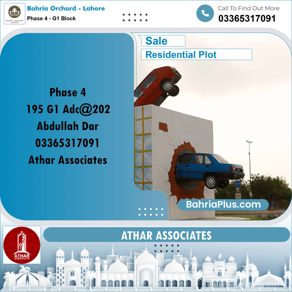 1 Kanal Residential Plot for Sale in Phase 4 - G1 Block -  Bahria Orchard, Lahore - (BP-280561)