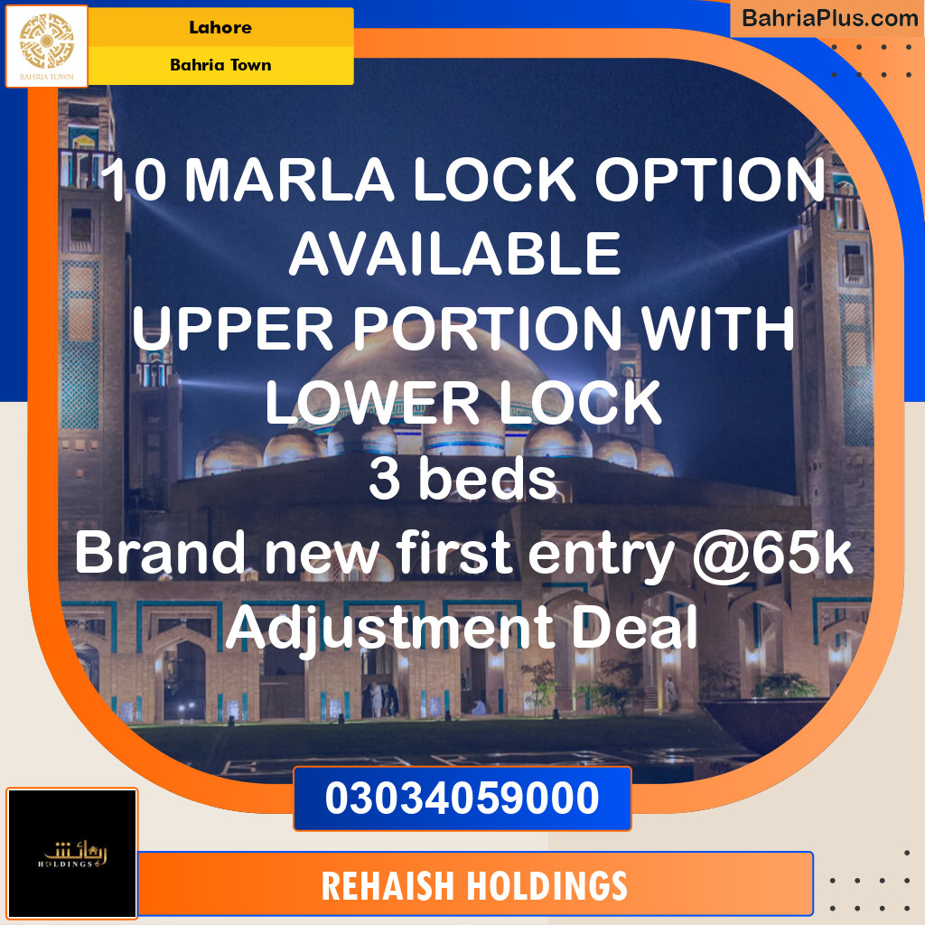 Residential House for Rent in Bahria Town, Lahore - (BP-280607)