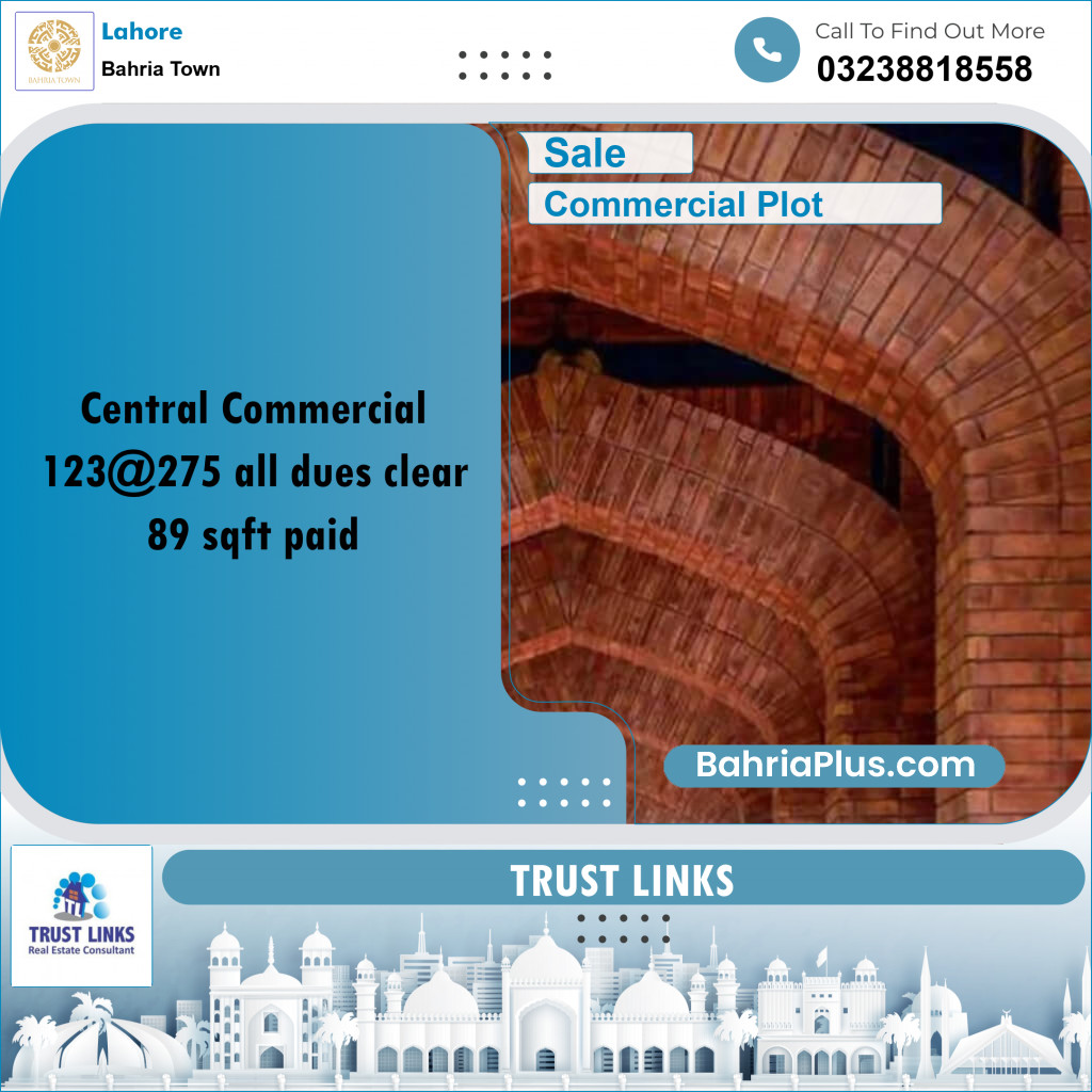 Commercial Plot for Sale in Bahria Town, Lahore - (BP-280638)