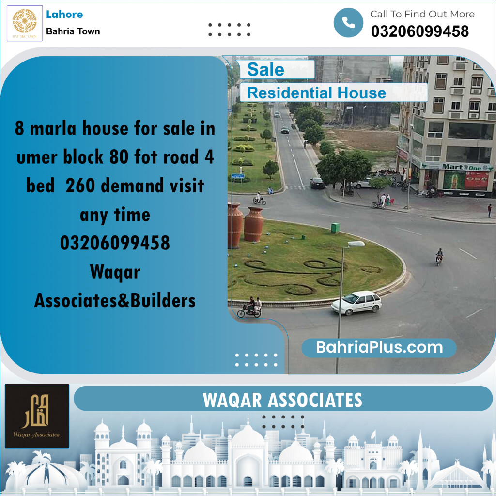 8 Marla Residential House for Sale in Bahria Town, Lahore - (BP-280838)