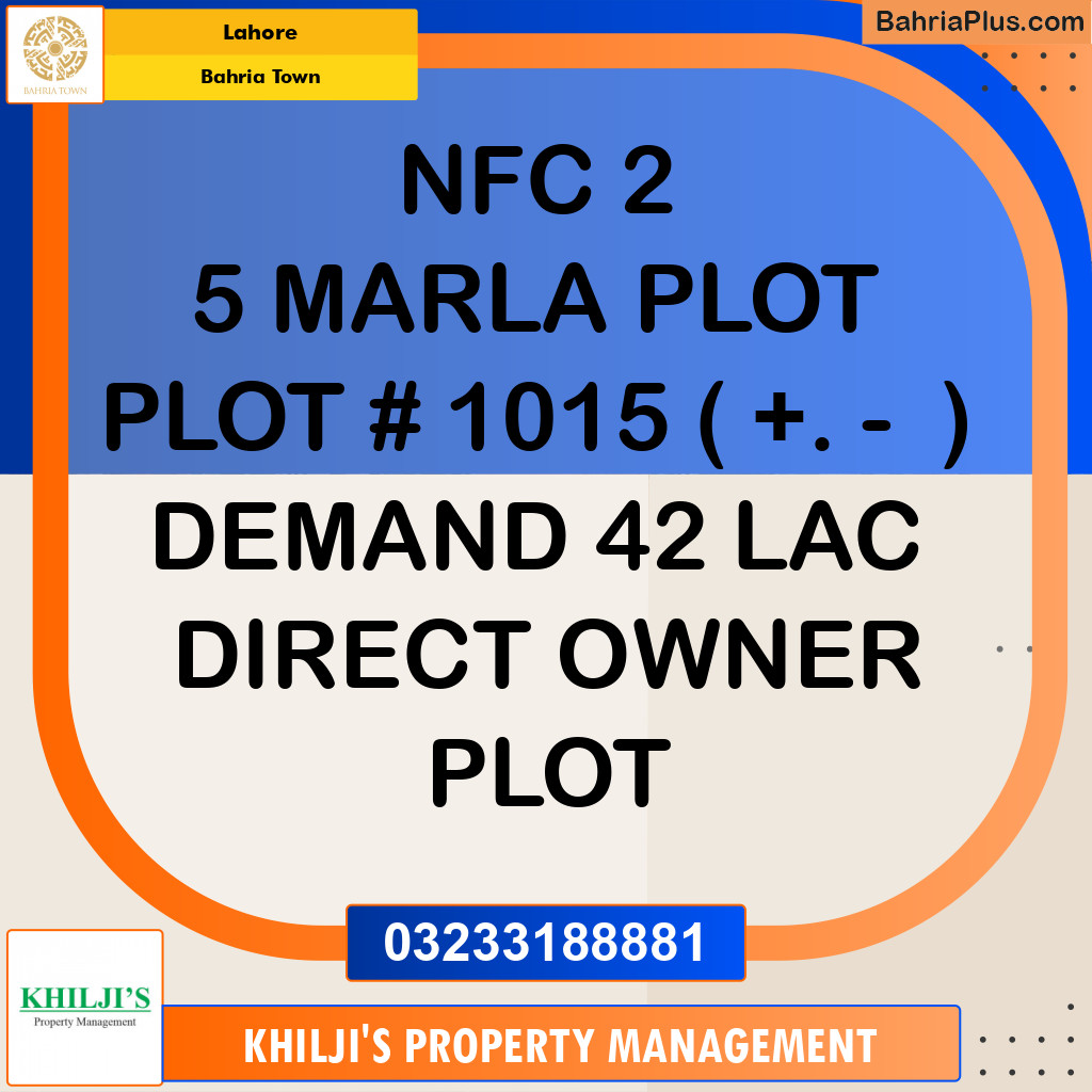 Residential Plot for Sale in Bahria Town, Lahore - (BP-280846)