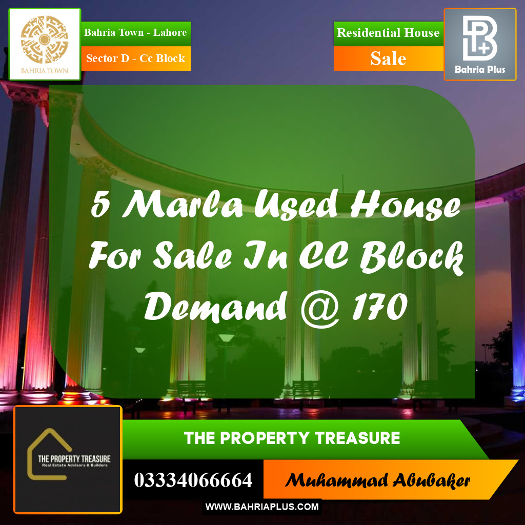 5 Marla Residential House for Sale in Sector D - CC Block -  Bahria Town, Lahore - (BP-280865)