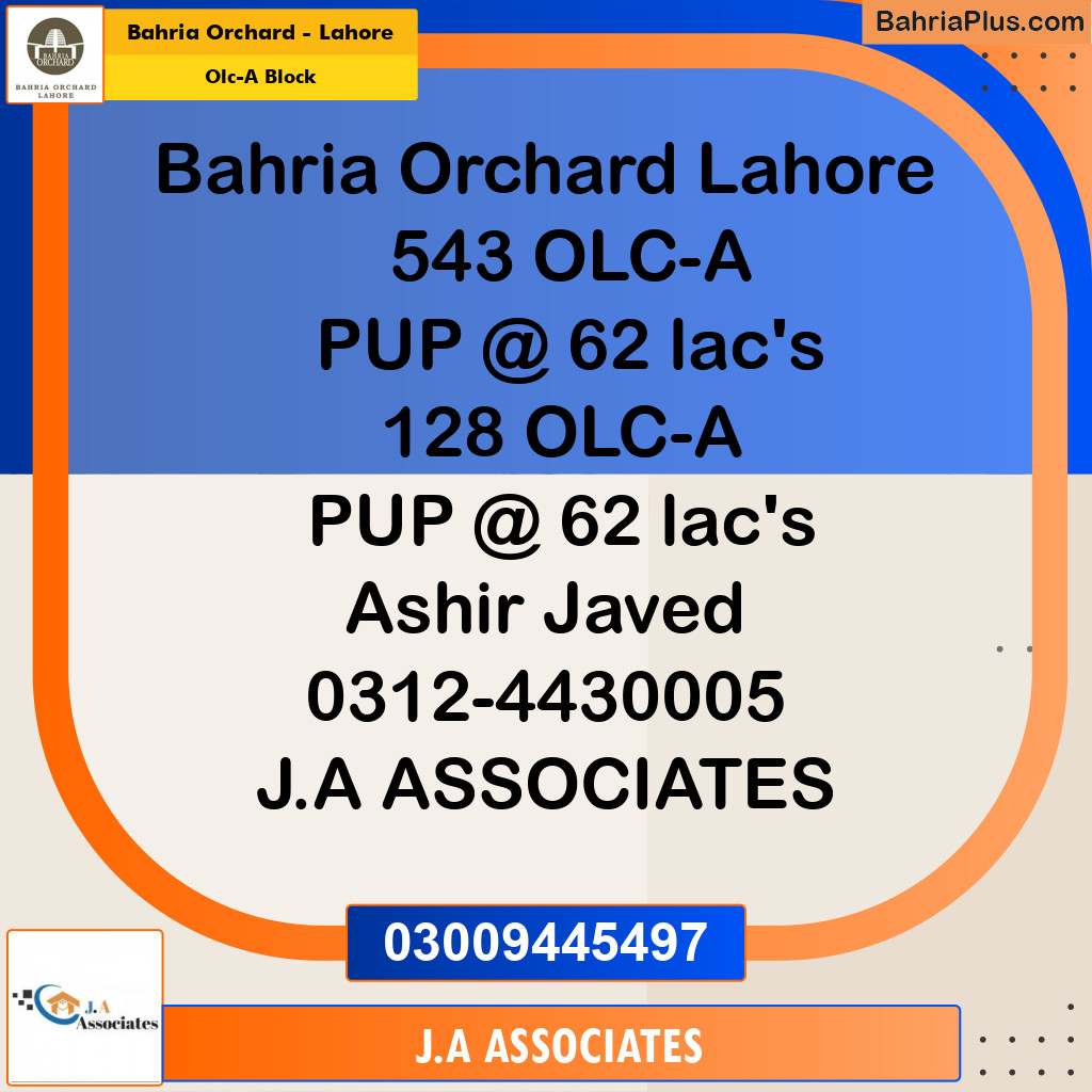 5 Marla Residential Plot for Sale in OLC-A Block -  Bahria Orchard, Lahore - (BP-280892)