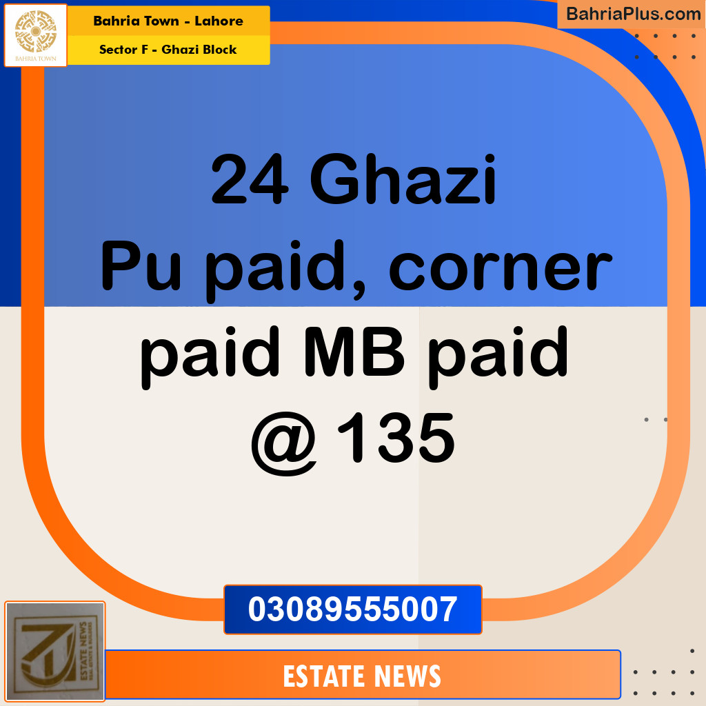 Residential Plot for Sale in Sector F - Ghazi Block -  Bahria Town, Lahore - (BP-280909)