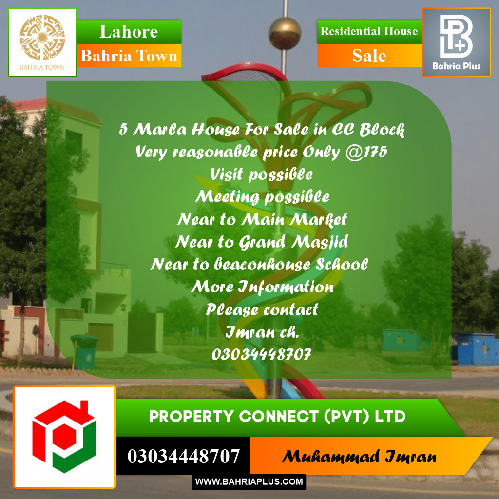 Residential House for Sale in Bahria Town, Lahore - (BP-280934)