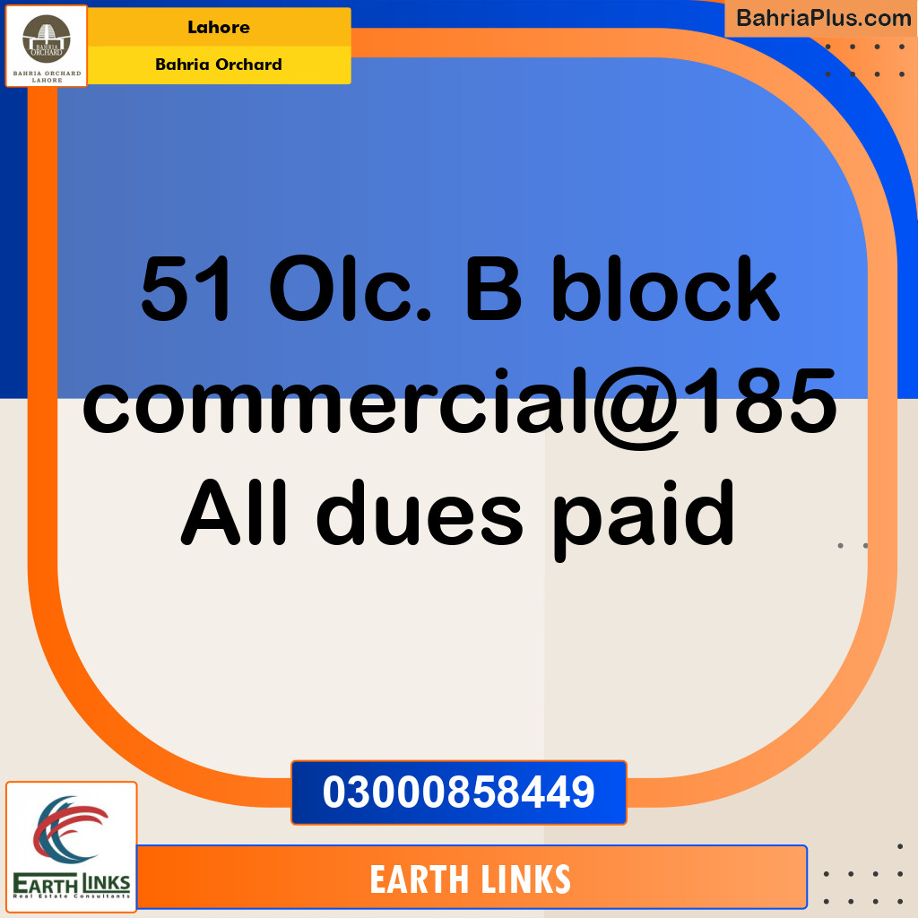 4 Marla Commercial Plot for Sale in Bahria Orchard, Lahore - (BP-280990)