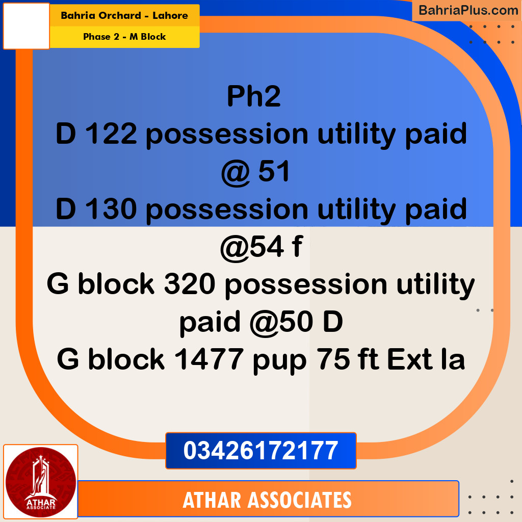 5 Marla Residential Plot for Sale in Phase 2 - M Block -  Bahria Orchard, Lahore - (BP-280997)