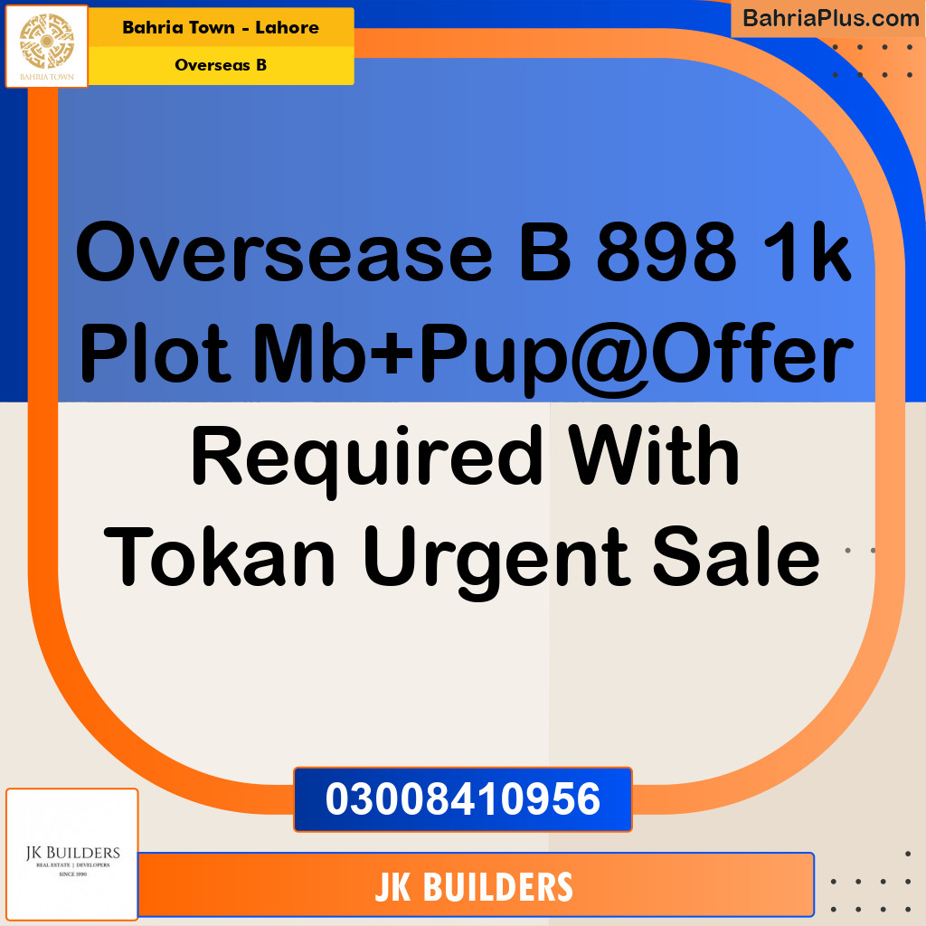 1 Kanal Residential Plot for Sale in Overseas B -  Bahria Town, Lahore - (BP-281112)