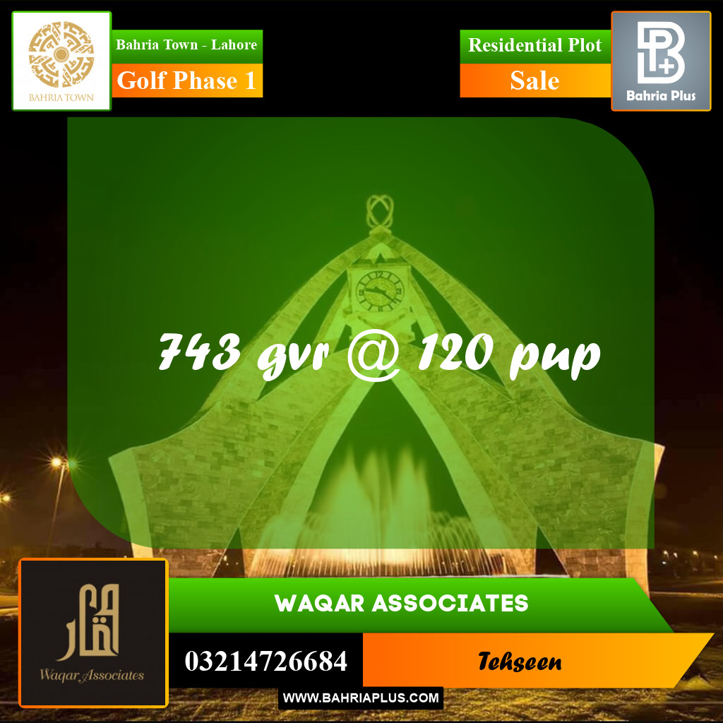 10 Marla Residential Plot for Sale in Golf Phase 1 -  Bahria Town, Lahore - (BP-281118)