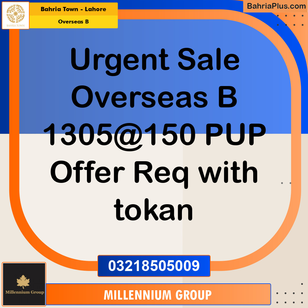 10 Marla Residential Plot for Sale in Overseas B -  Bahria Town, Lahore - (BP-281122)