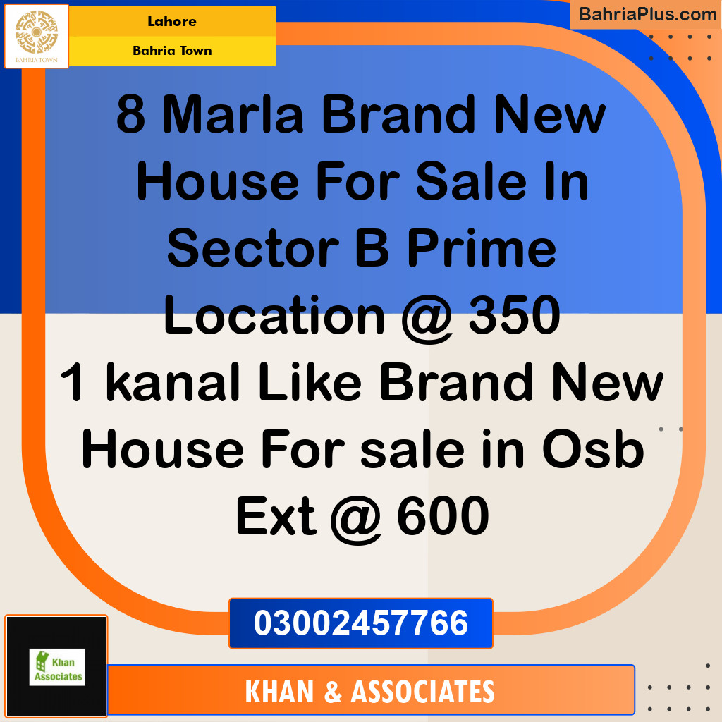 Residential House for Sale in Bahria Town, Lahore - (BP-281180)