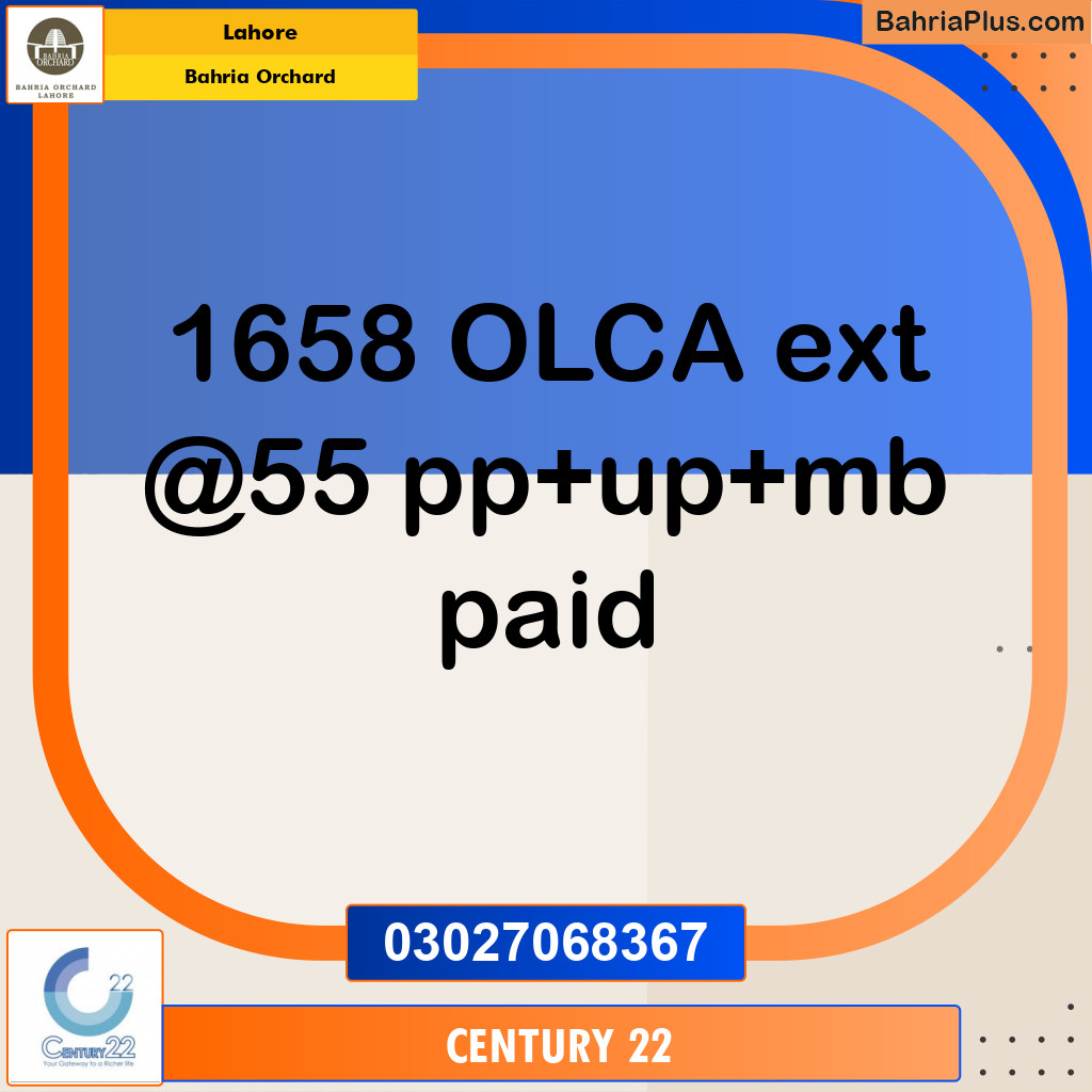 Residential Plot for Sale in Bahria Orchard, Lahore - (BP-281242)