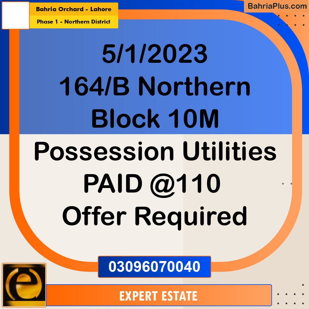 10 Marla Residential Plot for Sale in Phase 1 - Northern District -  Bahria Orchard, Lahore - (BP-281336)