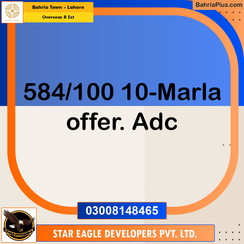 10 Marla Residential Plot for Sale in Overseas B Ext -  Bahria Town, Lahore - (BP-281400)