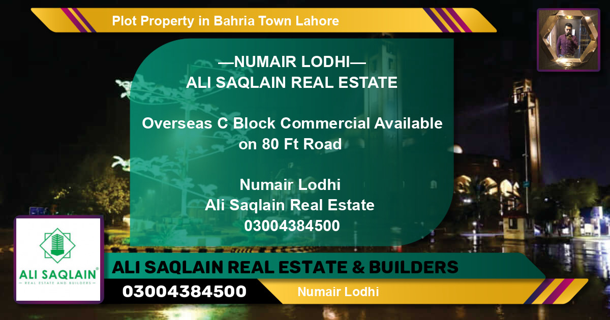 Commercial Plot for Sale in Bahria Town, Lahore - (BP-28146)