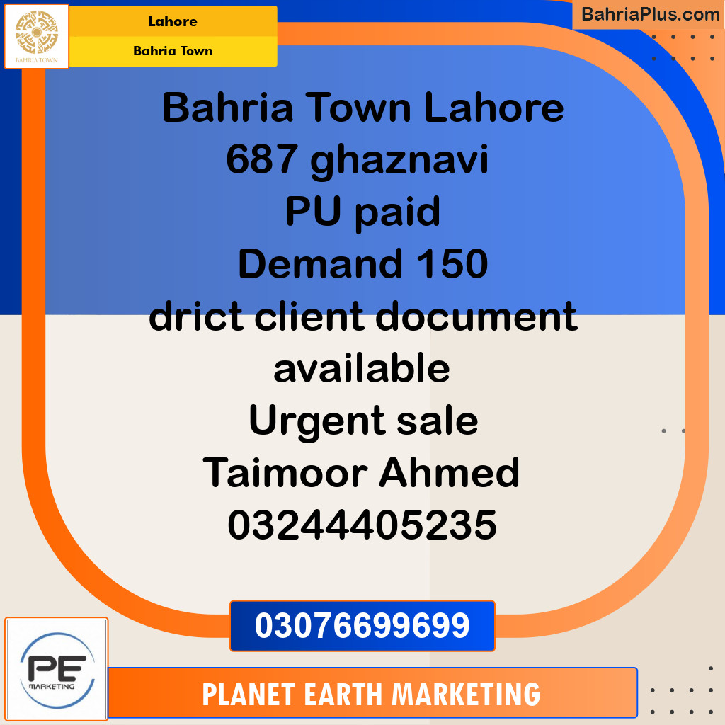 10 Marla Residential Plot for Sale in Bahria Town, Lahore - (BP-281477)