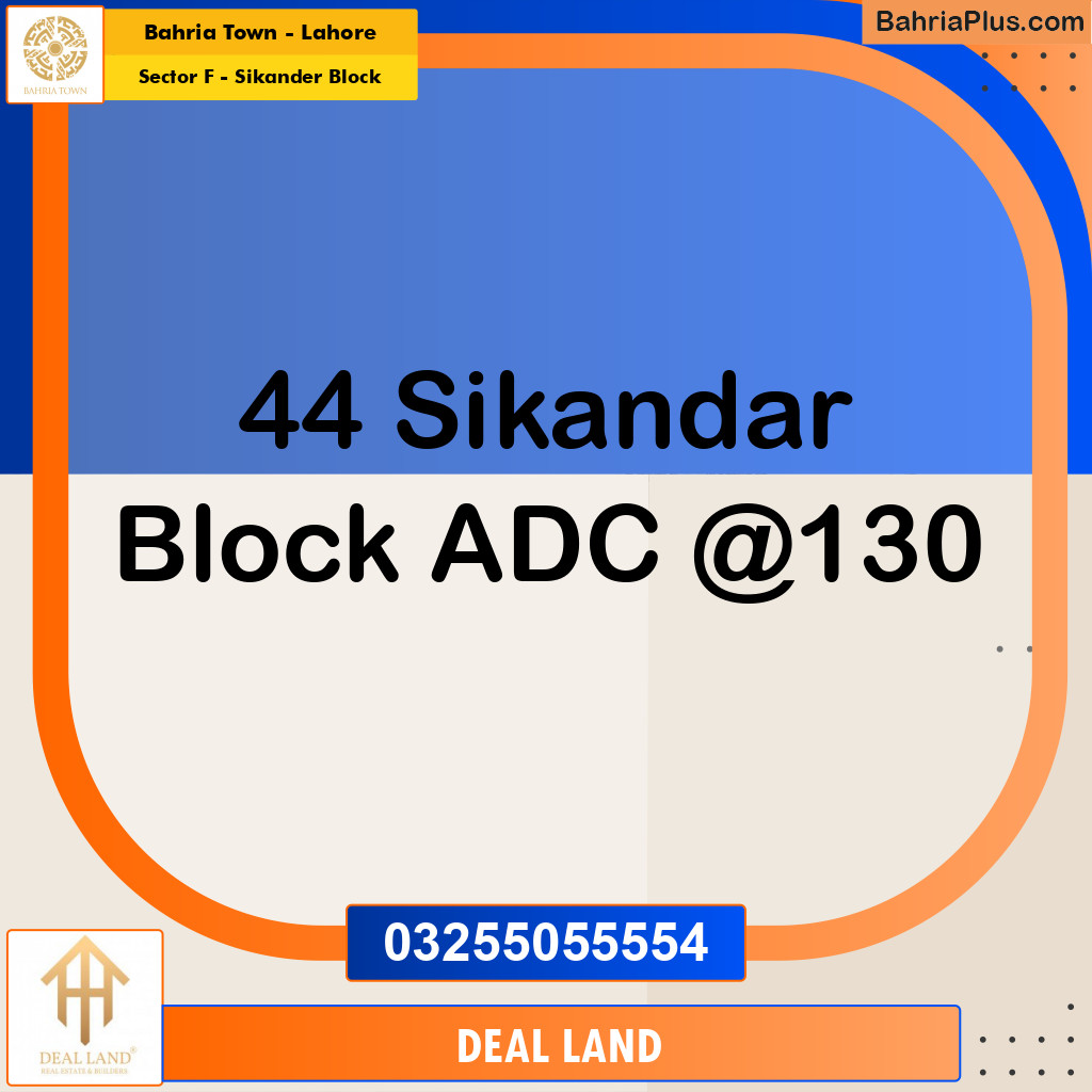 10 Marla Residential Plot for Sale in Sector F - Sikander Block -  Bahria Town, Lahore - (BP-281552)