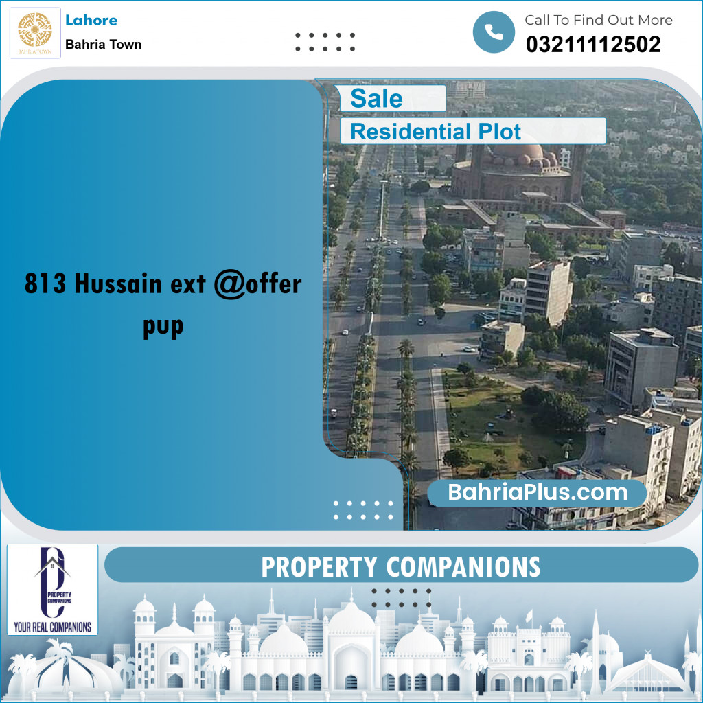 Residential Plot for Sale in Bahria Town, Lahore - (BP-281614)