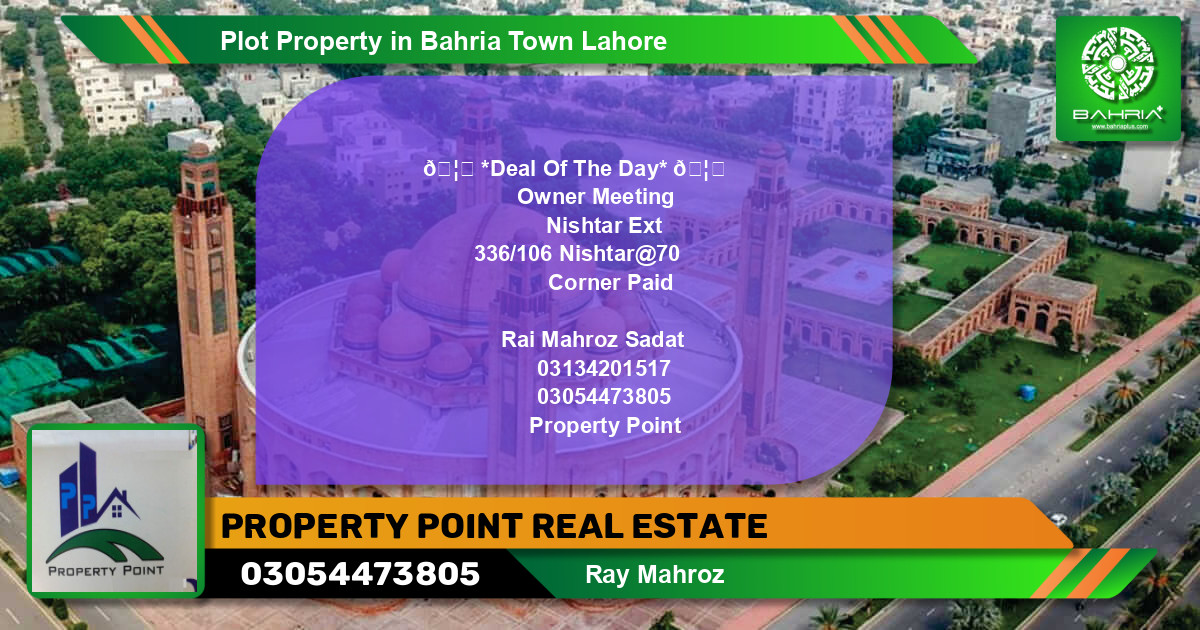 Residential Plot for Sale in Bahria Town, Lahore - (BP-28162)
