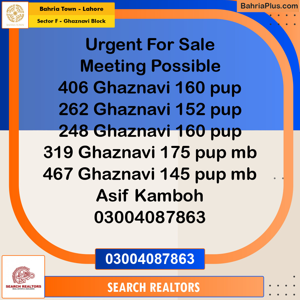 10 Marla Residential Plot for Sale in Sector F - Ghaznavi Block -  Bahria Town, Lahore - (BP-281797)
