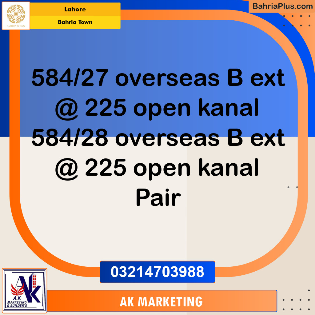 Residential Plot for Sale in Bahria Town, Lahore - (BP-281923)