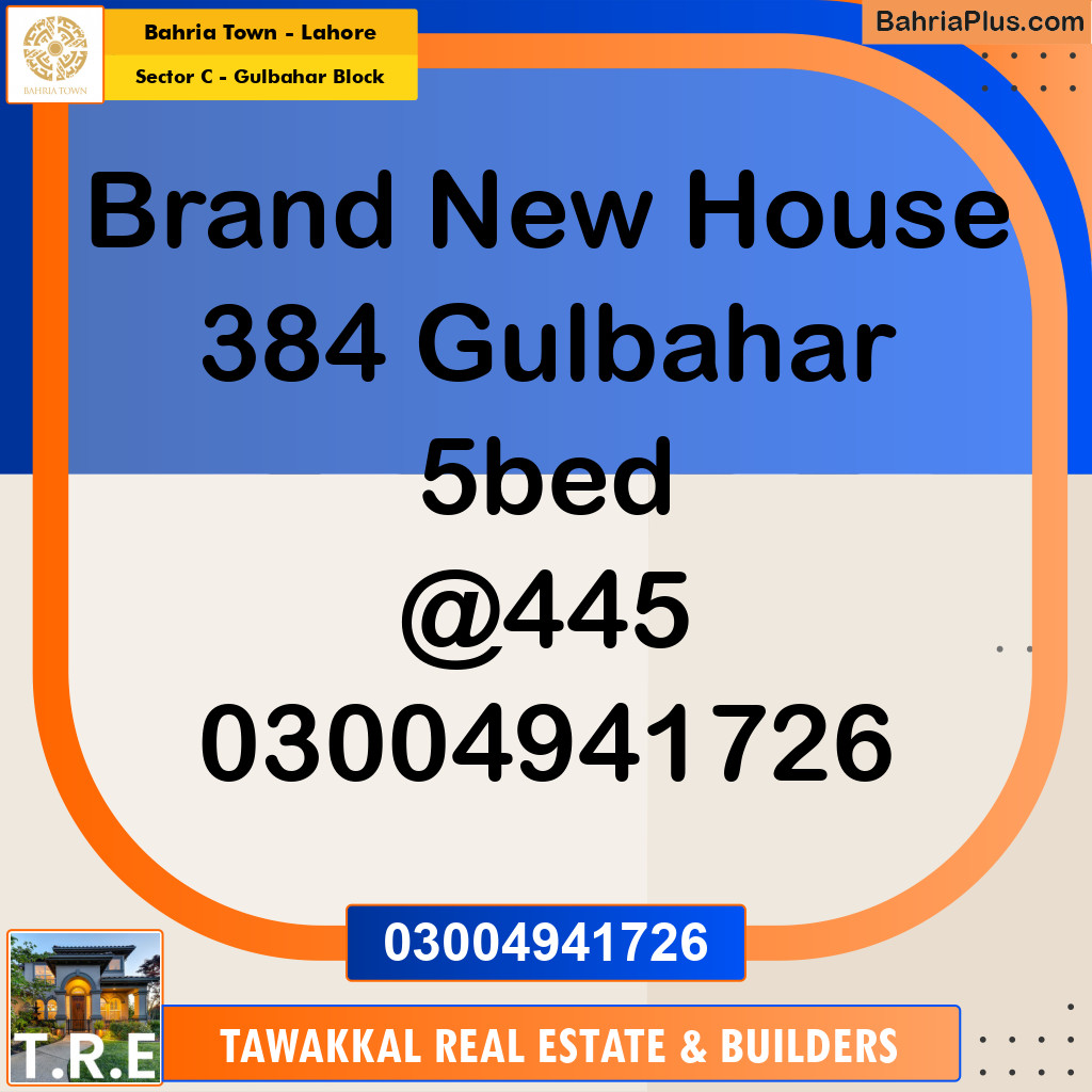 10 Marla Residential House for Sale in Sector C - Gulbahar Block -  Bahria Town, Lahore - (BP-281956)