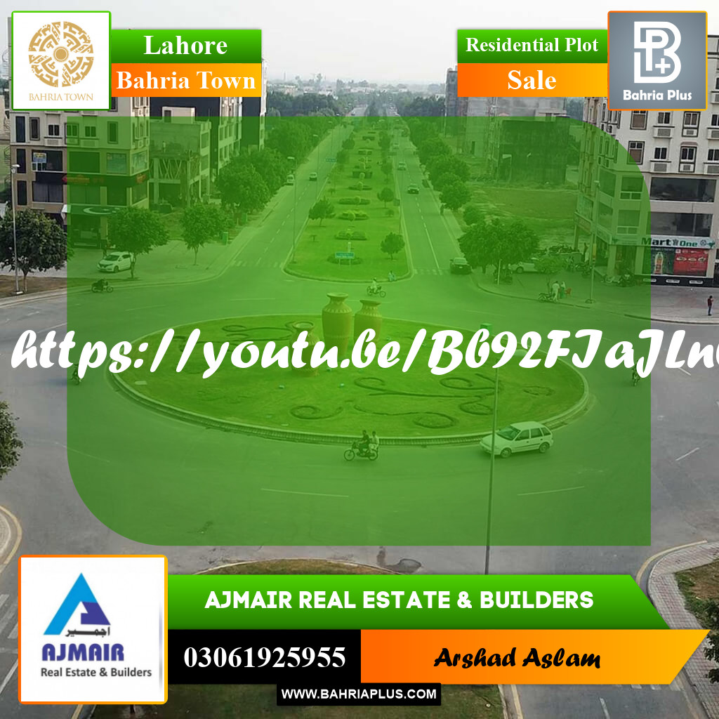 Residential Plot for Sale in Bahria Town, Lahore - (BP-282101)