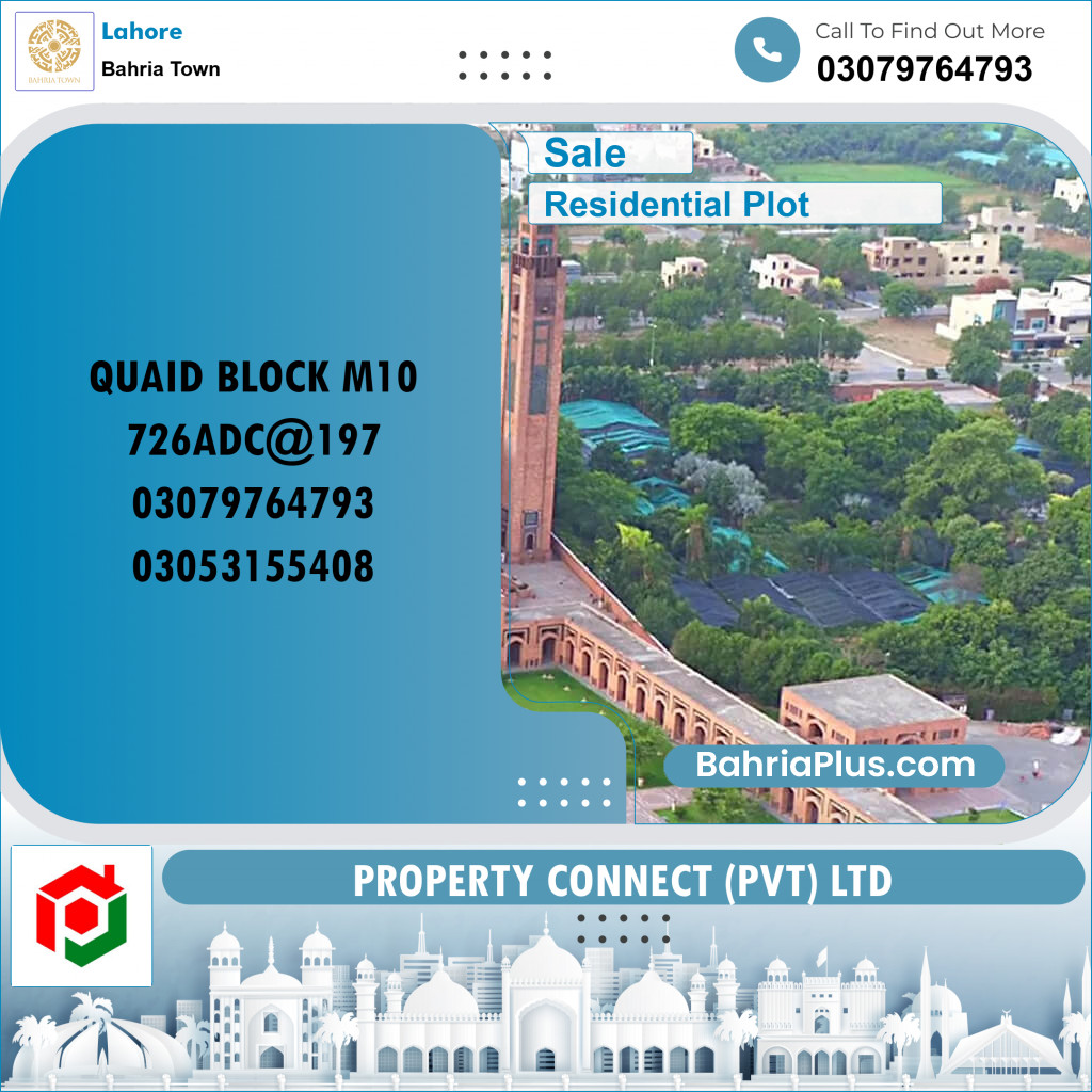 Residential Plot for Sale in Bahria Town, Lahore - (BP-282152)