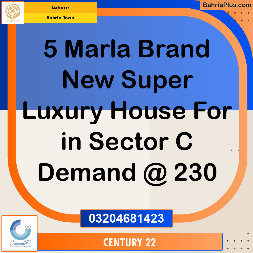 5 Marla Residential House for Sale in Bahria Town, Lahore - (BP-282247)