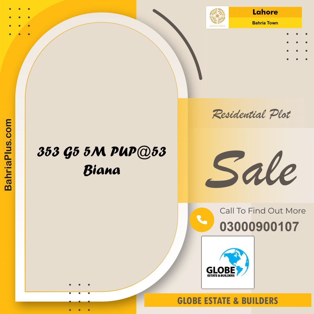 Residential Plot for Sale in Bahria Town, Lahore - (BP-282324)