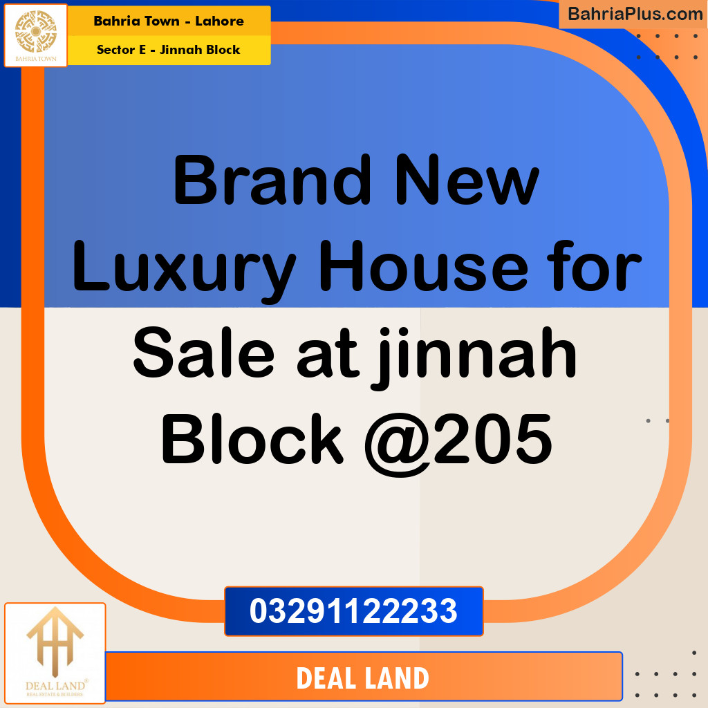 5 Marla Residential House for Sale in Sector E - Jinnah Block -  Bahria Town, Lahore - (BP-282369)