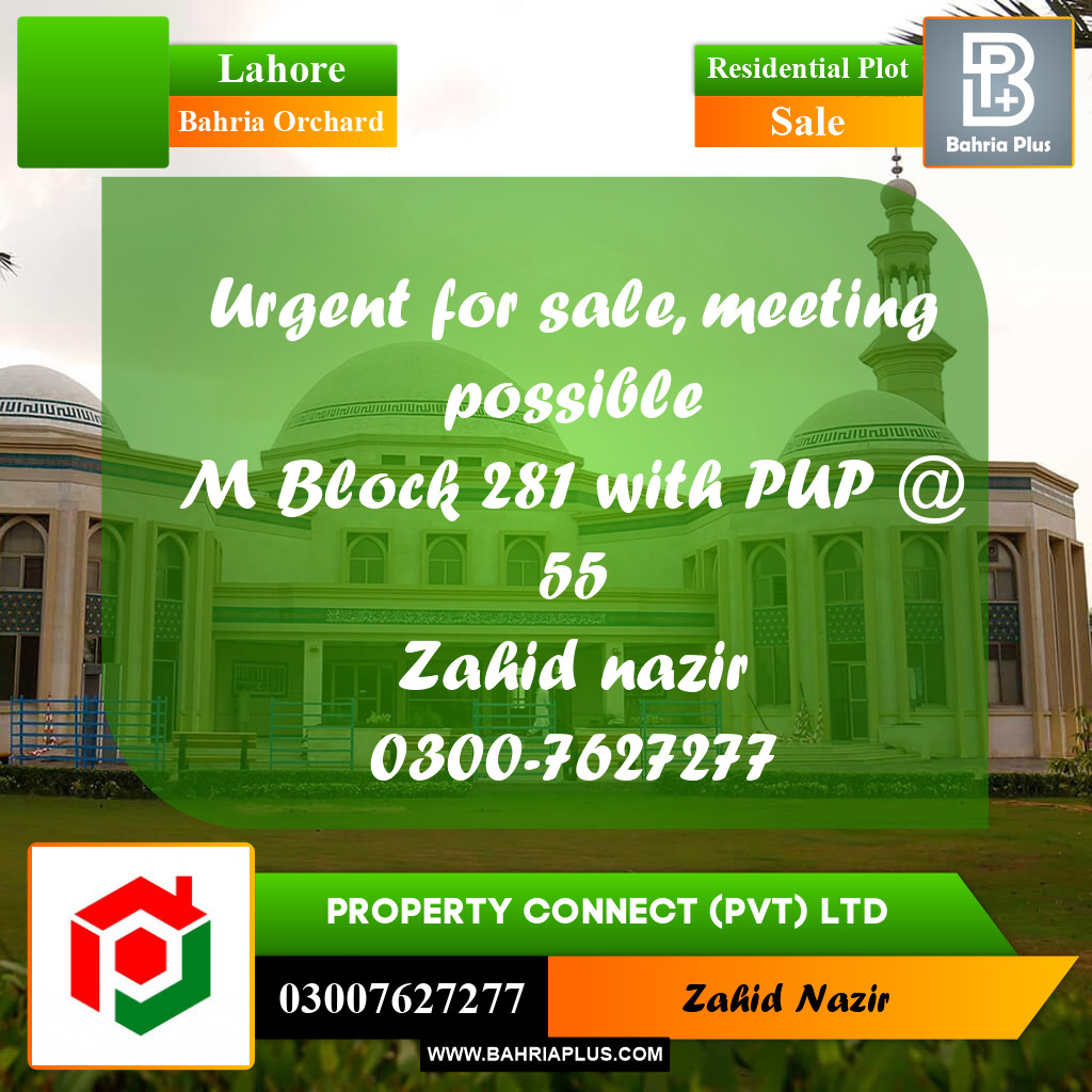 Residential Plot for Sale in Bahria Orchard, Lahore - (BP-282372)