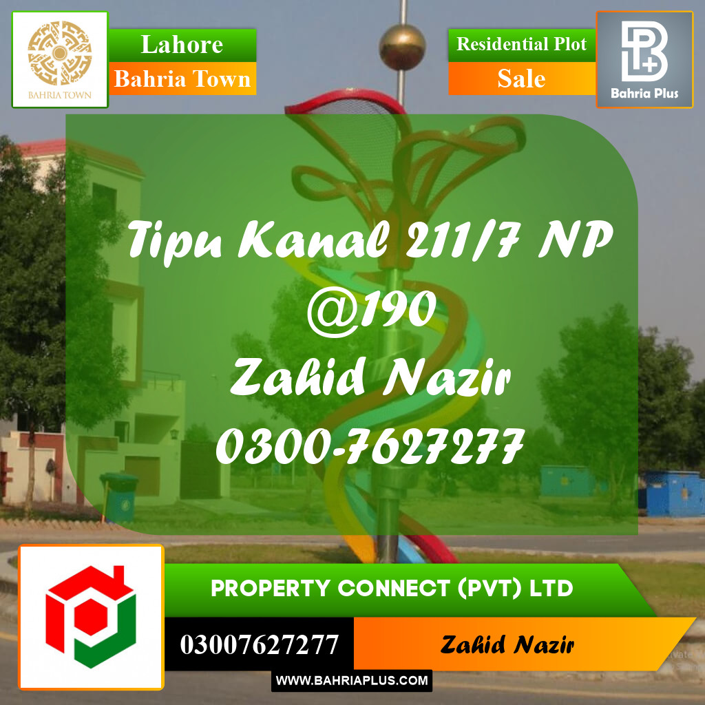 Residential Plot for Sale in Bahria Town, Lahore - (BP-282377)