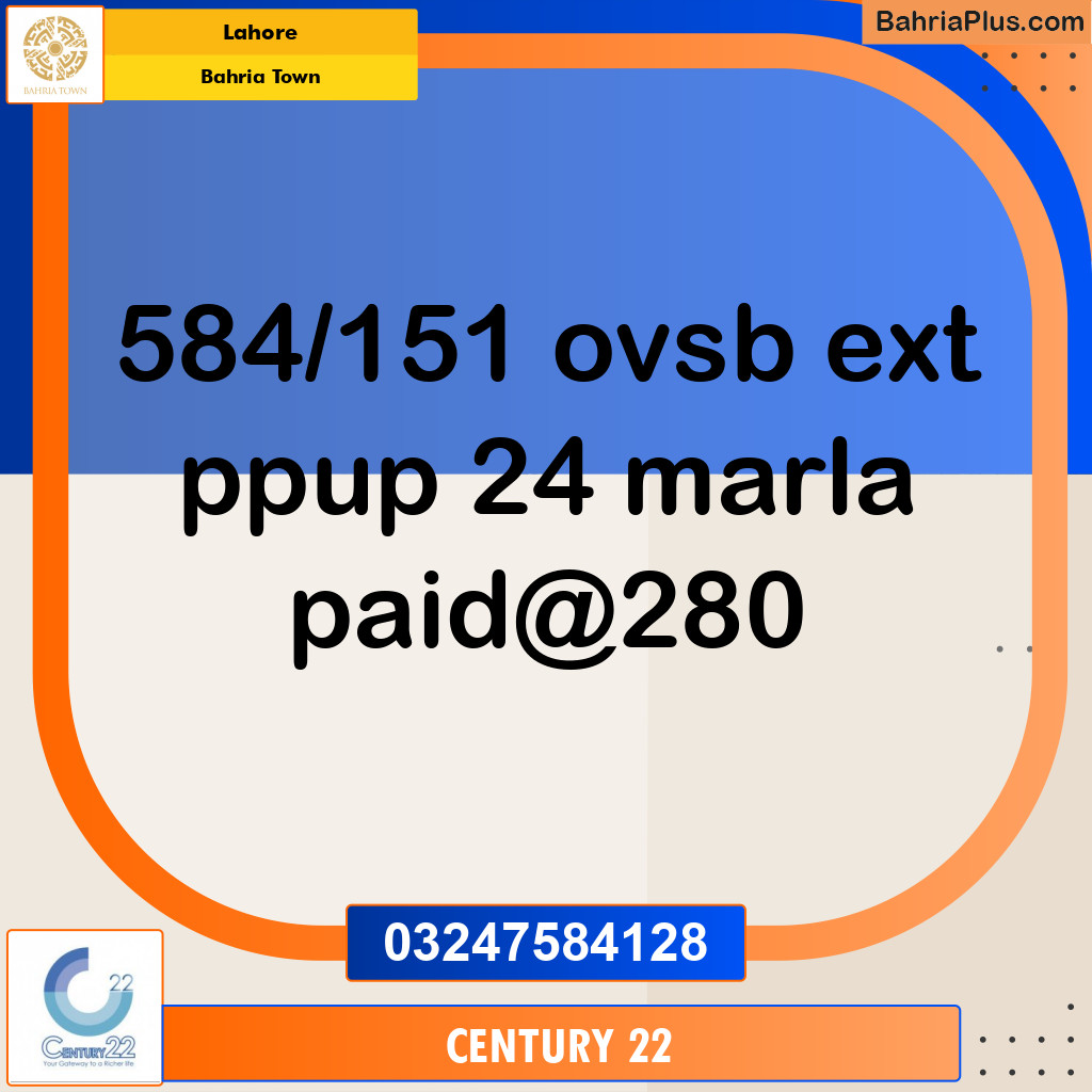 24 Marla Residential Plot for Sale in Bahria Town, Lahore - (BP-282380)
