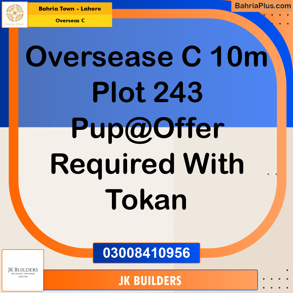 10 Marla Residential Plot for Sale in Overseas C -  Bahria Town, Lahore - (BP-282402)