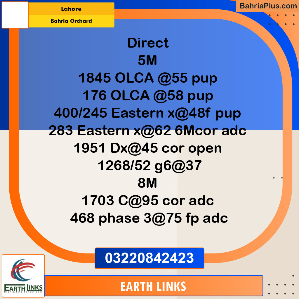 Residential Plot for Sale in Bahria Orchard, Lahore - (BP-282472)