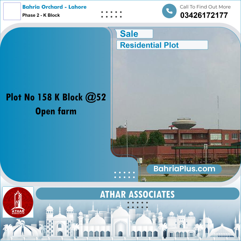 5 Marla Residential Plot for Sale in Phase 2 - K Block -  Bahria Orchard, Lahore - (BP-282508)