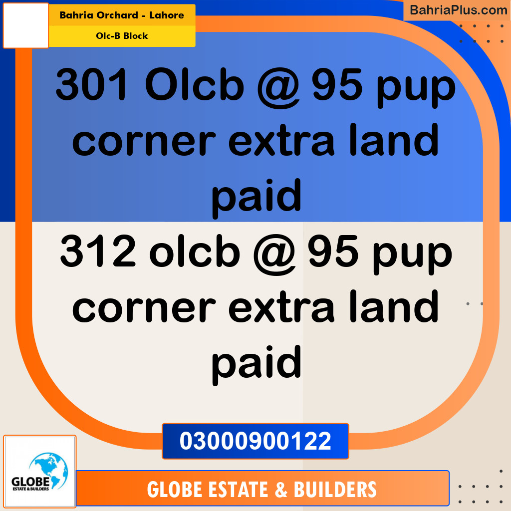 8 Marla Residential Plot for Sale in OLC-B Block -  Bahria Orchard, Lahore - (BP-282518)