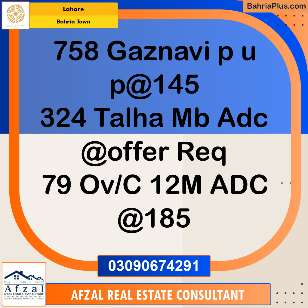 Residential Plot for Sale in Bahria Town, Lahore - (BP-282600)