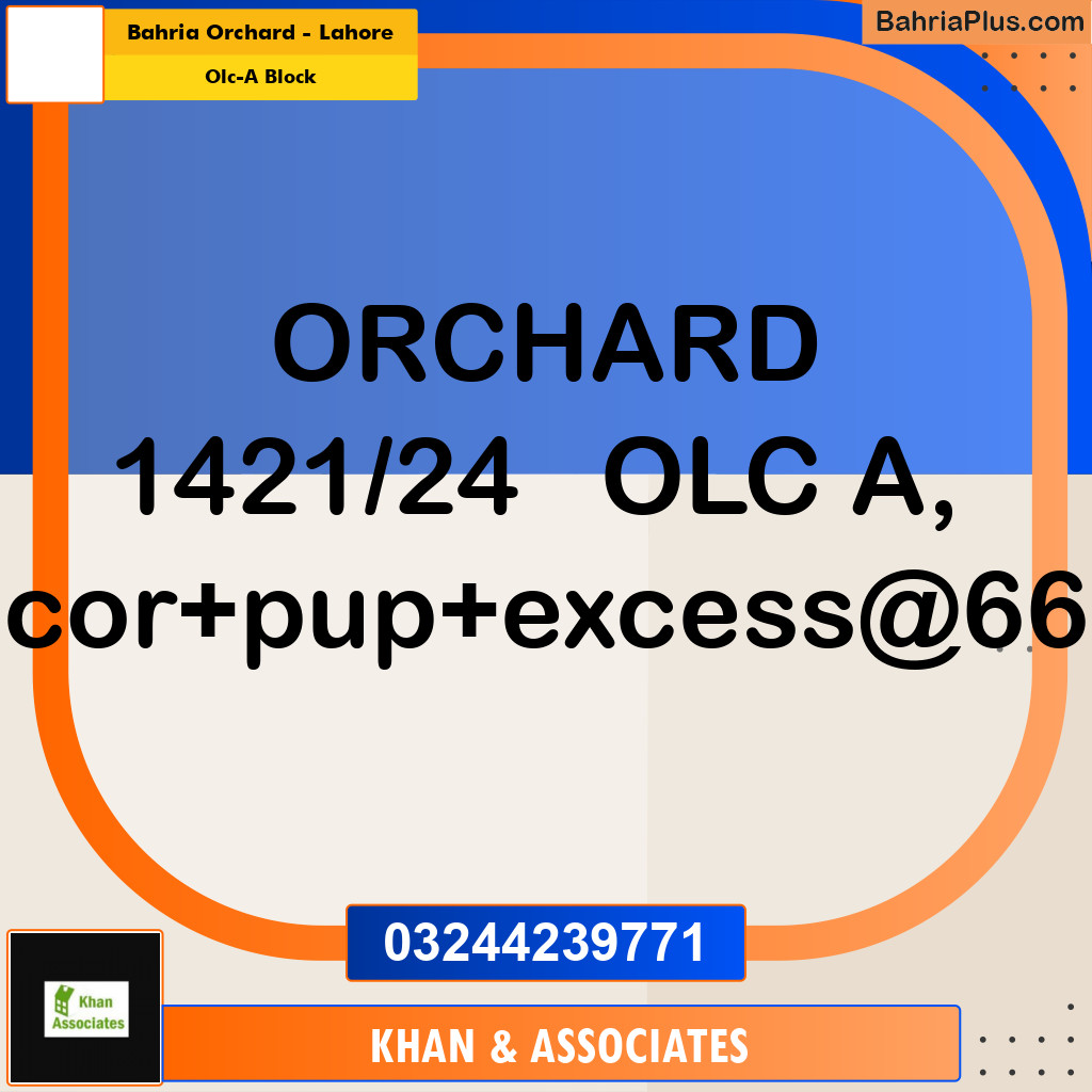 Residential Plot for Sale in OLC-A Block -  Bahria Orchard, Lahore - (BP-282650)