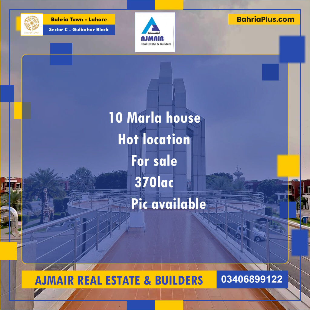 11 Marla Residential House for Sale in Sector C - Gulbahar Block -  Bahria Town, Lahore - (BP-282653)