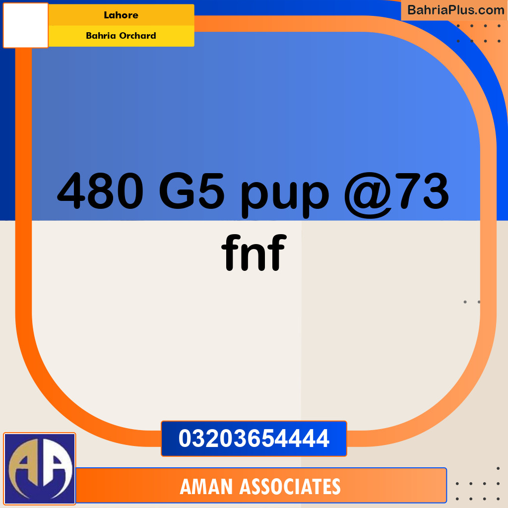 Residential Plot for Sale in Bahria Orchard, Lahore - (BP-282666)