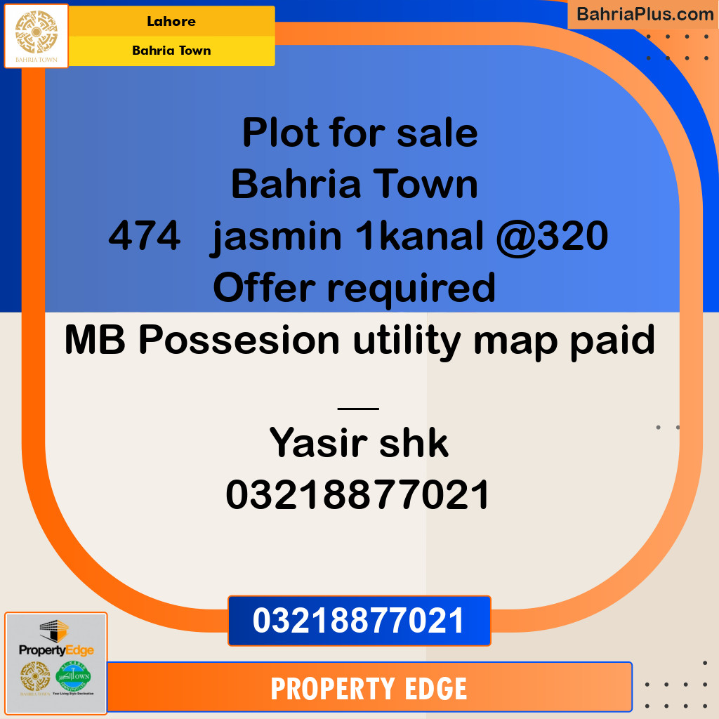 Residential Plot for Sale in Bahria Town, Lahore - (BP-282667)