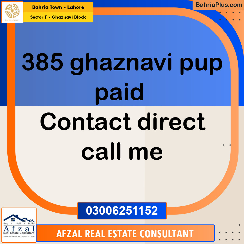 10 Marla Residential Plot for Sale in Sector F - Ghaznavi Block -  Bahria Town, Lahore - (BP-282772)